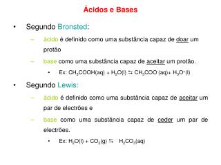 Ácidos e Bases