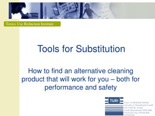 Tools for Substitution