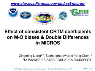 Effect of consistent CRTM coefficients on M-O biases &amp; Double Differences in MICROS