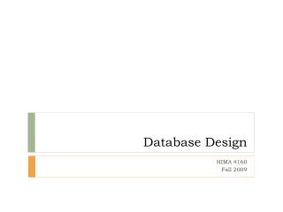 Database Design