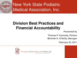 Division Best Practices and Financial Accountability