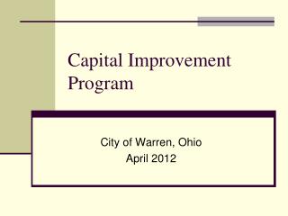 Capital Improvement Program