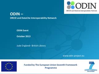 ODIN – ORCID and DataCite Interoperability Network