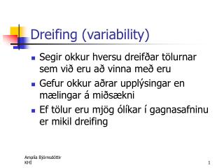 Dreifing (variability)