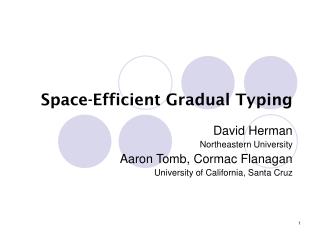 Space-Efficient Gradual Typing