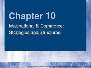 Multinational E-Commerce: Strategies and Structures