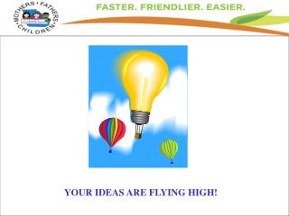 YOUR IDEAS ARE FLYING HIGH!