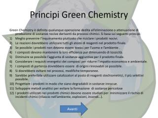 Principi Green Chemistry