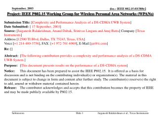 Project: IEEE P802.15 Working Group for Wireless Personal Area Networks (WPANs)