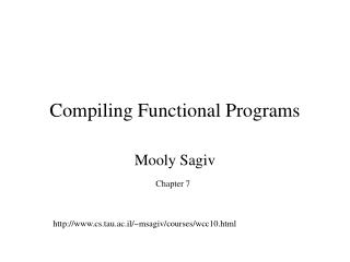Compiling Functional Programs