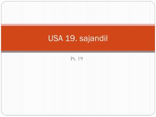 USA 19. sajandil