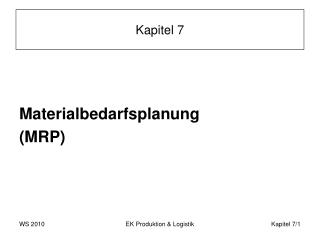 Kapitel 7