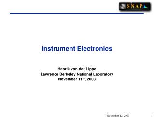 Instrument Electronics