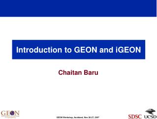 Introduction to GEON and iGEON