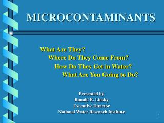 MICROCONTAMINANTS