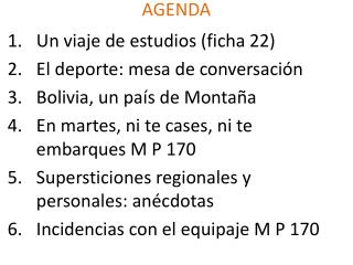 AGENDA