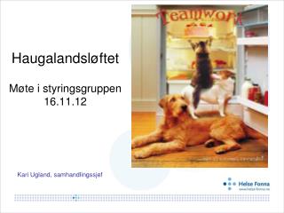 Haugalandsløftet Møte i styringsgruppen 16.11.12