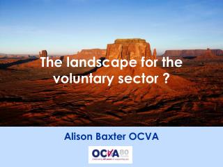 The landscape for the voluntary sector ?