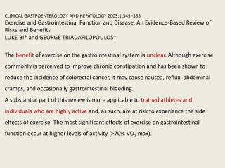 CLINICAL GASTROENTEROLOGY AND HEPATOLOGY 2003;1:345–355