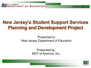 New Jersey’s Student Support Services Planning and Development Project