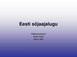 Eesti sõjaajalugu