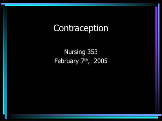 Contraception