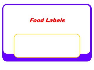 Food Labels