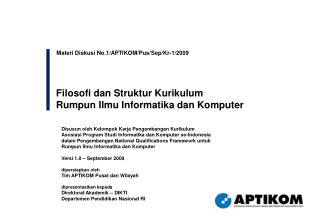 Materi Diskusi No.1/APTIKOM/Pus/Sep/Kr-1/2009