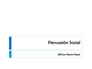 Persuasión Social