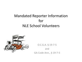 Mandated Reporter Information for NLE School Volunteers