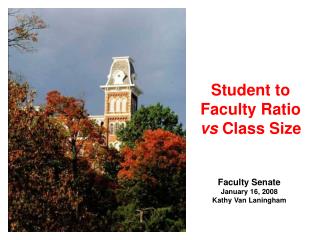 Student to Faculty Ratio vs Class Size
