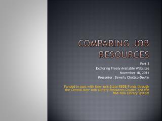 Comparing Job Resources