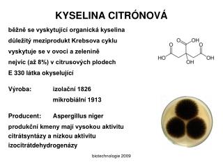 KYSELINA CITRÓNOVÁ