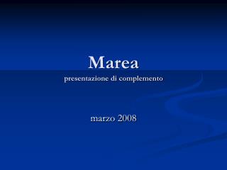 Marea presentazione di complemento