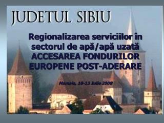 Regionalizarea serviciilor î n sectorul de ap ă /ap ă uzat ă