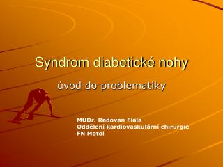 Syndrom diabetické nohy