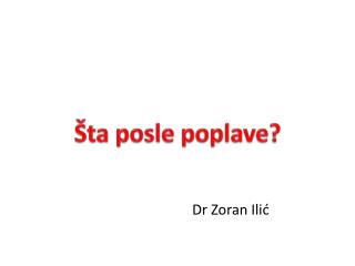 Dr Zoran Ilić