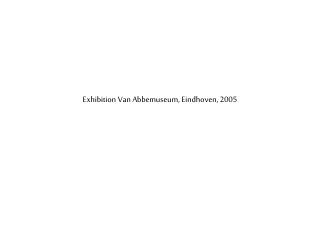 Exhibition Van Abbemuseum, Eindhoven, 2005