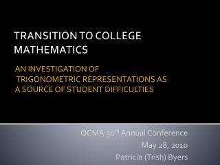 Transition to college mathematics