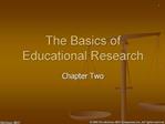 The Basics of Educational Research