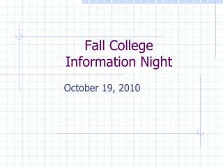 Fall College Information Night