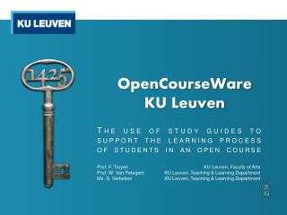 OpenCourseWare KU Leuven