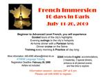 French Immersion 10 days in Paris July 11-20, 2009