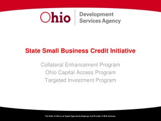 State Small Business Credit Initiative