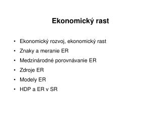 Ekonomický rast