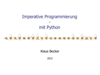 Imperative Programmierung - mit Python