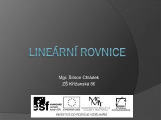 Lineární rovnice