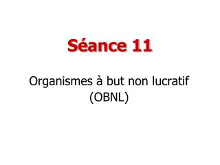 Séance 11