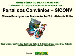 Portal dos Convênios – SICONV