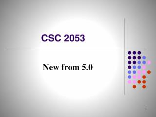 CSC 2053